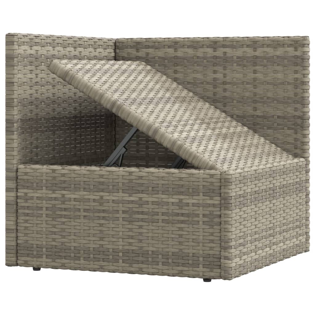 11 Piece Patio Lounge Set with Cushions Gray Poly Rattan - Soothe Seating