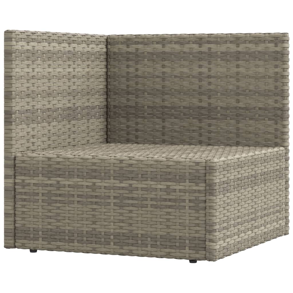 11 Piece Patio Lounge Set with Cushions Gray Poly Rattan - Soothe Seating