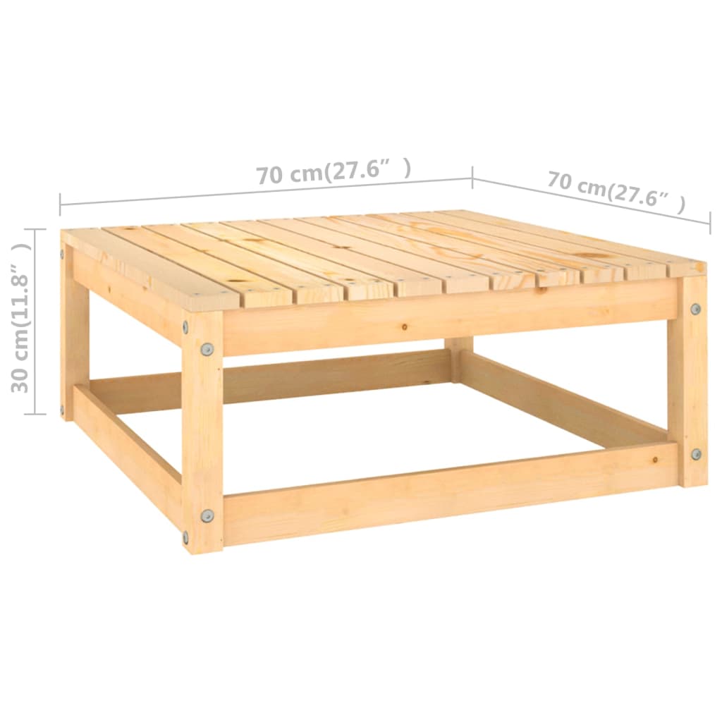 11 Piece Patio Lounge Set with Cushions Solid Wood Pine - Soothe Seating