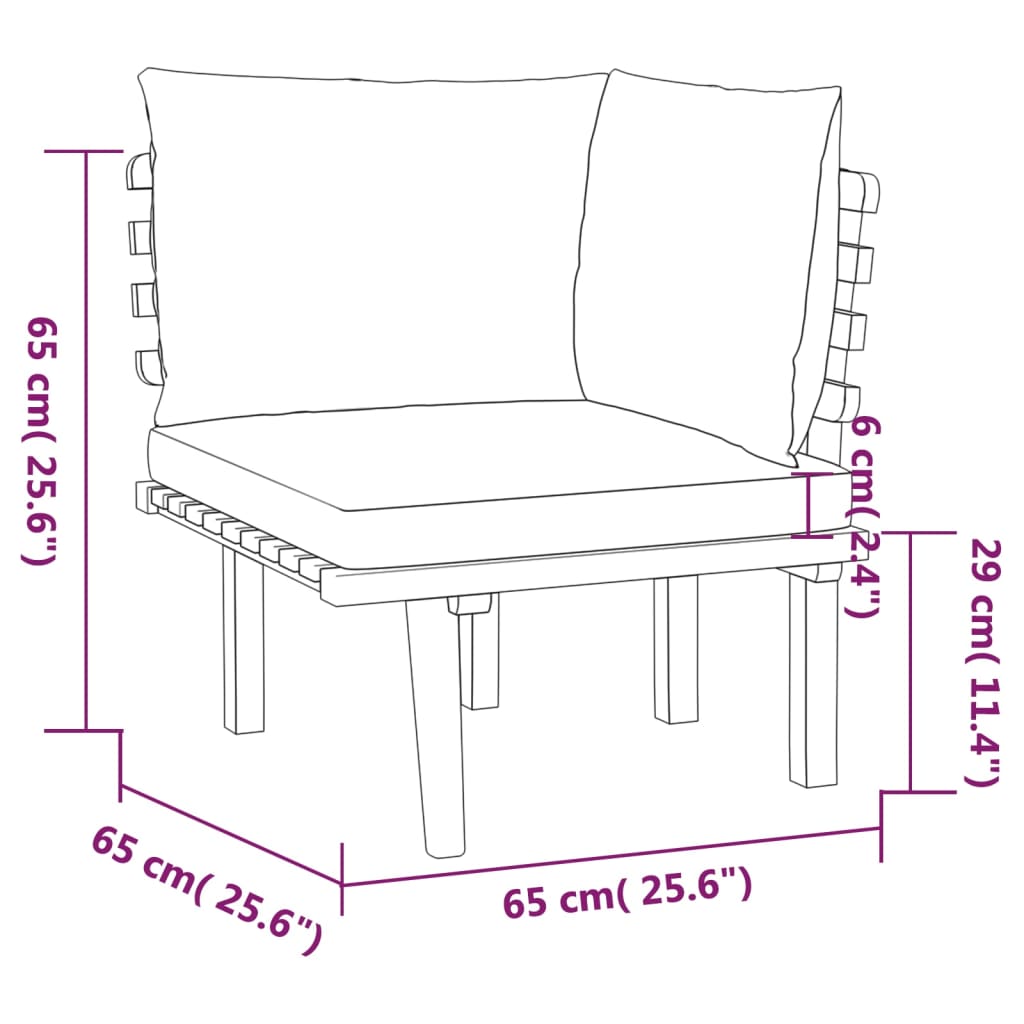 12 Piece Patio Lounge Set with Cushions Solid Acacia Wood - Soothe Seating