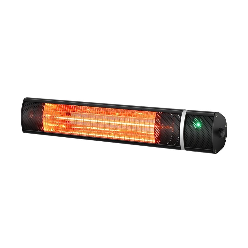 1500W Wall Mounted Patio Heater Outdoor Electric Infrared Heater with Remote Control - Soothe Seating