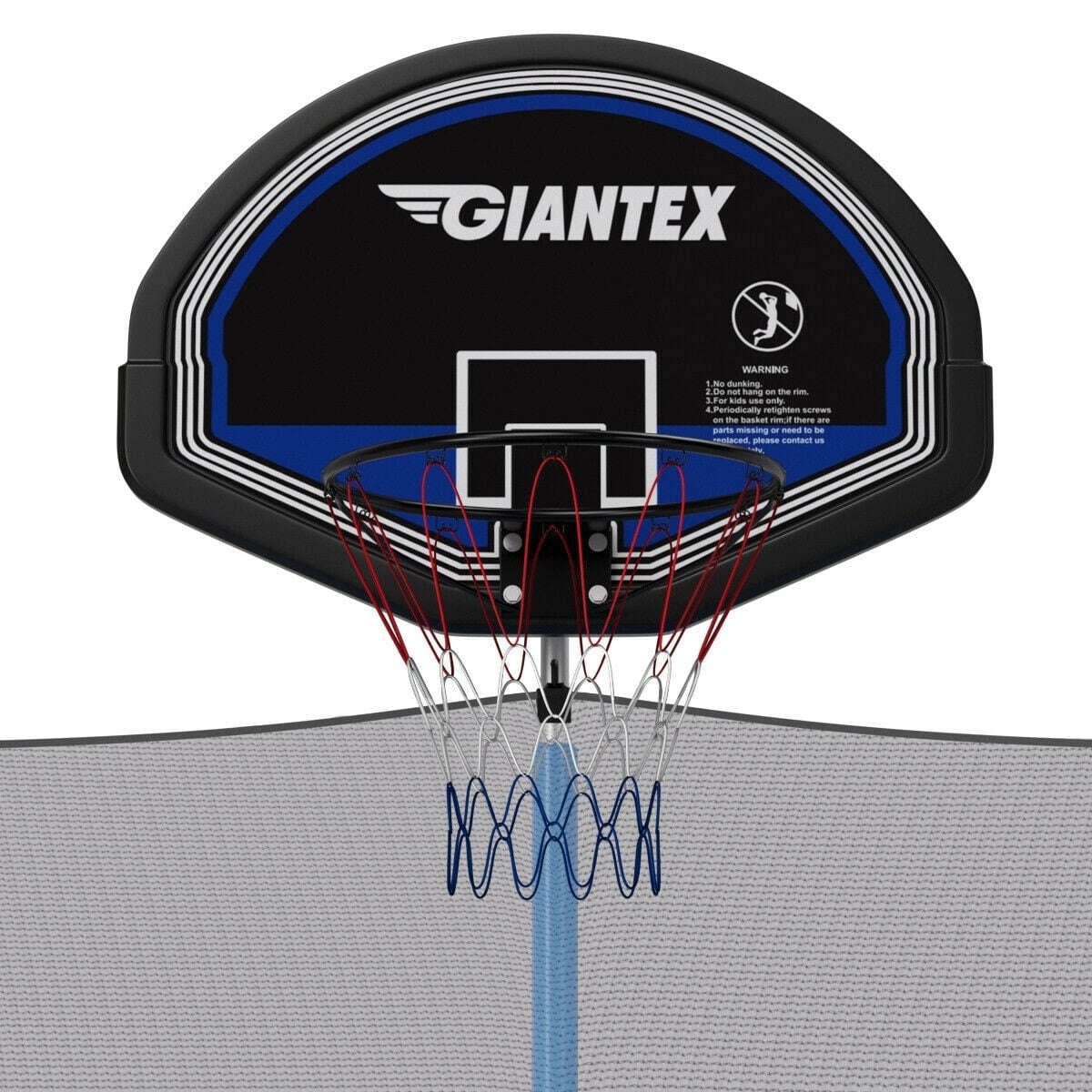 15ft Round Outdoor Enclosed Trampoline with Safety Enclosure Net and Basketball Hoop - Soothe Seating