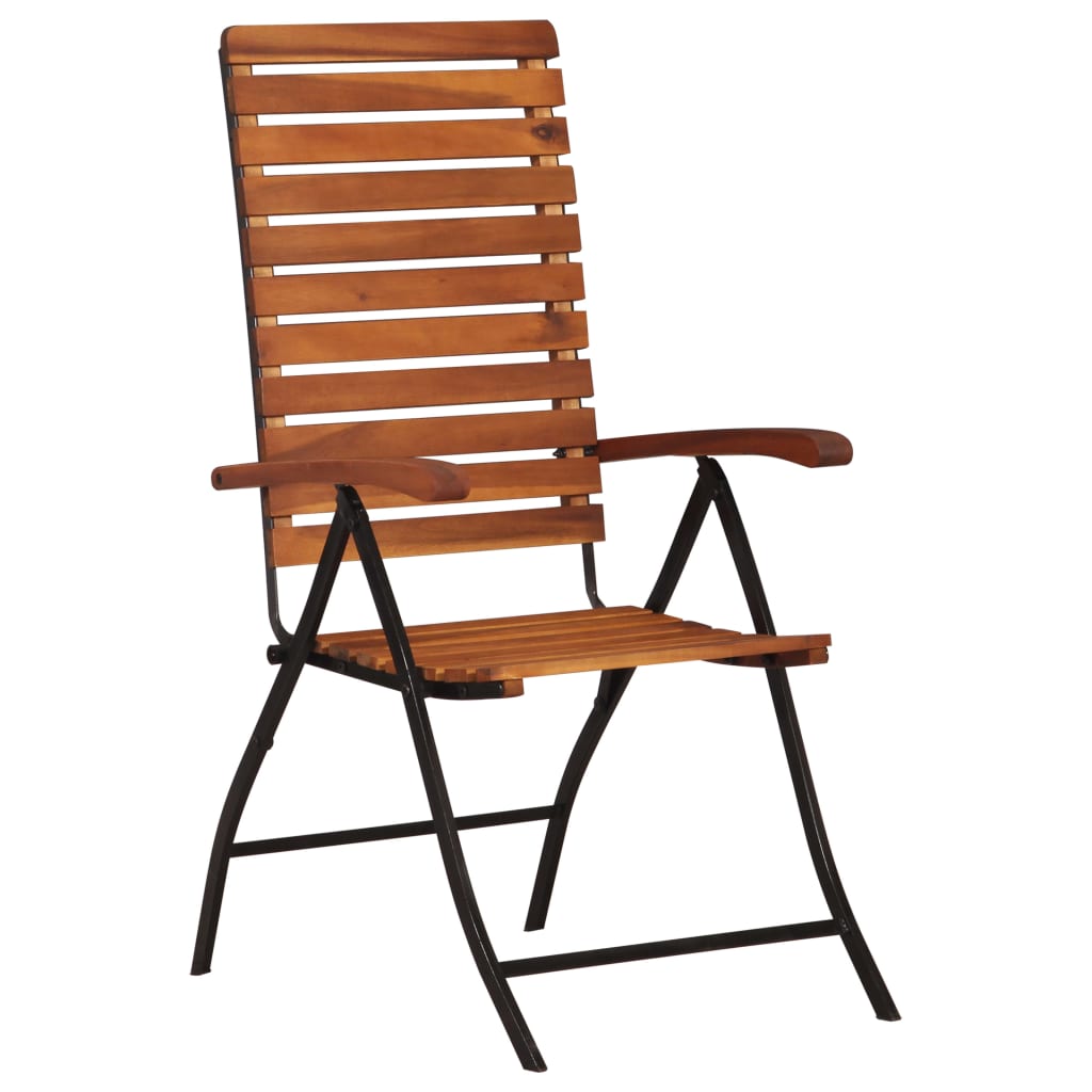 2 pcs Reclining Patio Chairs Solid Wood Acacia - Soothe Seating