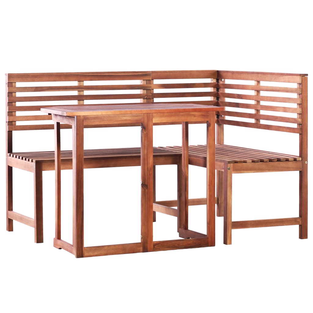 2 Piece Bistro Set Solid Acacia Wood - Soothe Seating