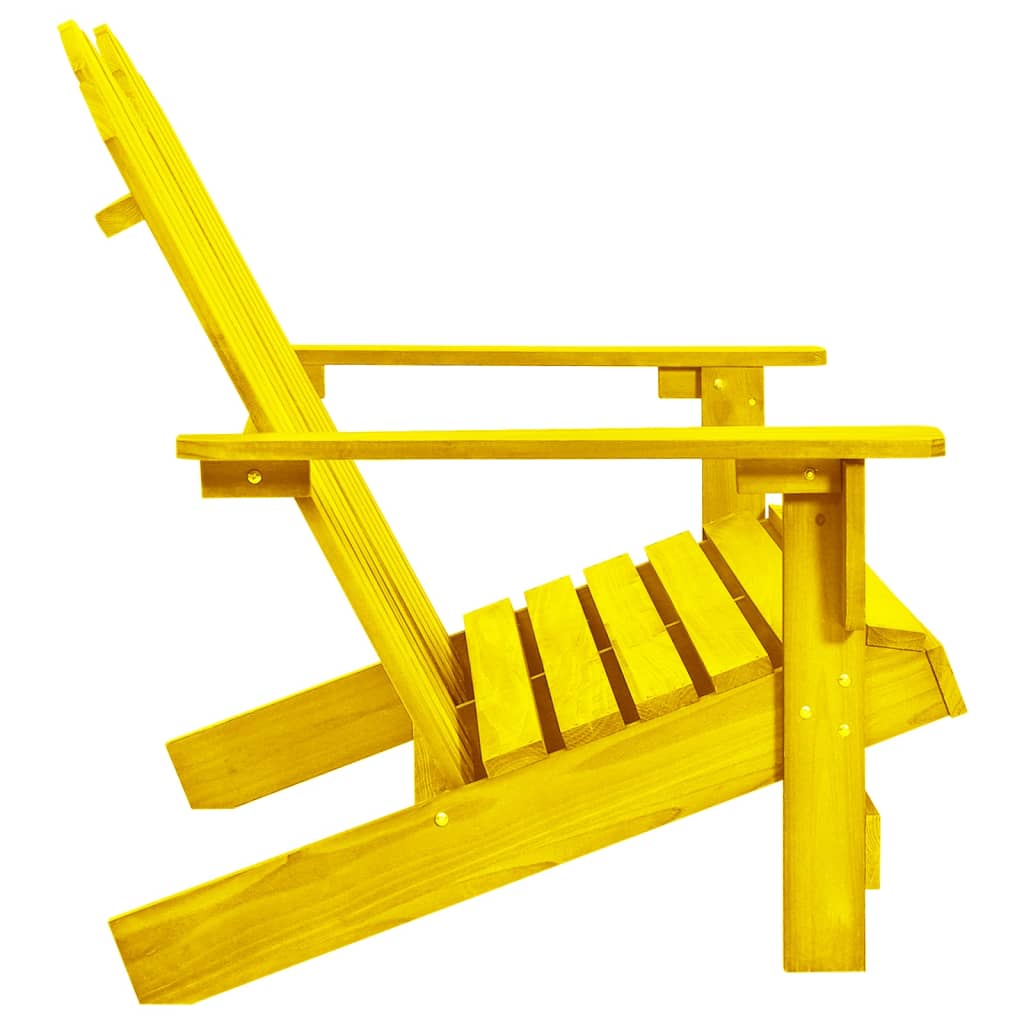 2-Seater Patio Adirondack Chair Solid Wood Fir Yellow - Soothe Seating