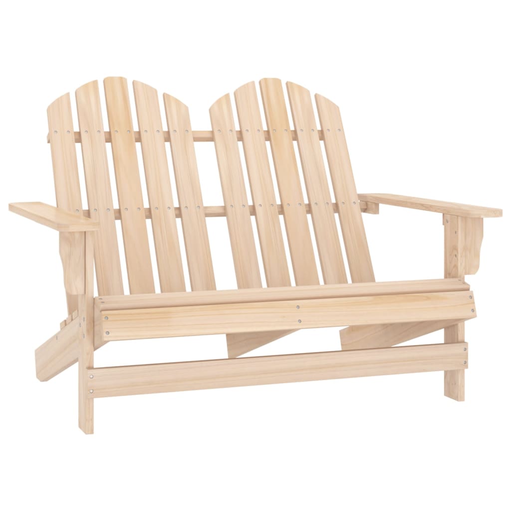 2-Seater Patio Adirondack Chair Solid Wood Fir - Soothe Seating