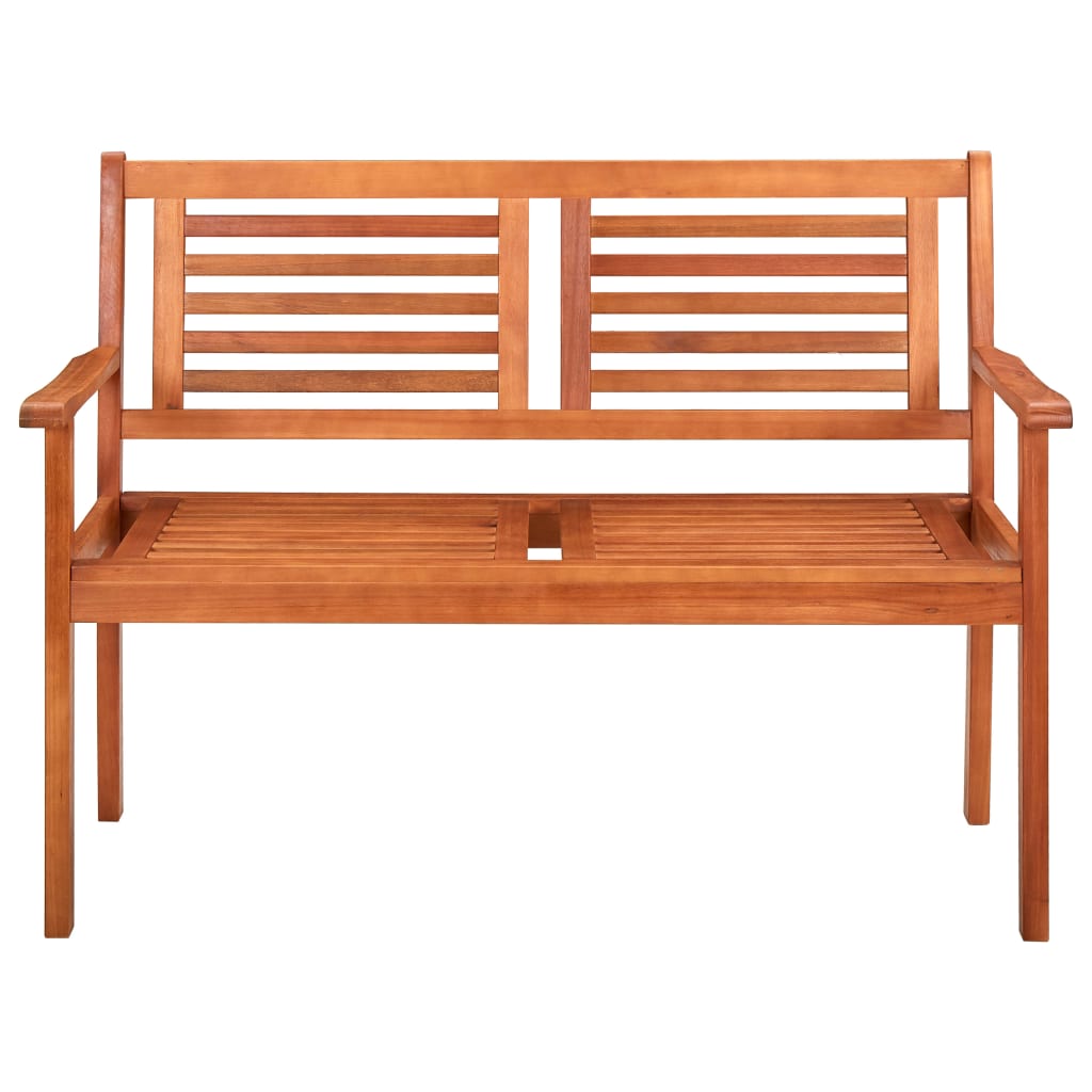 2-Seater Patio Bench 47.2" Solid Eucalyptus Wood - Soothe Seating