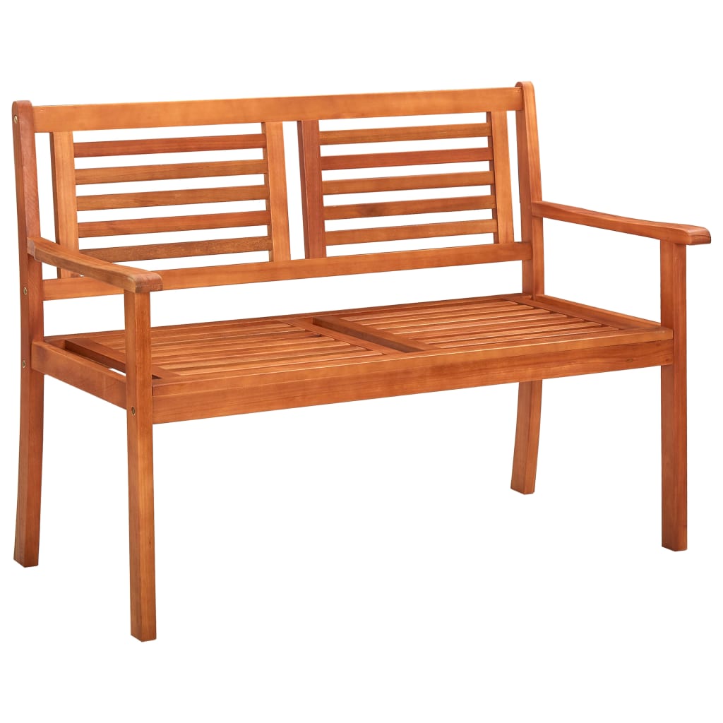 2-Seater Patio Bench 47.2" Solid Eucalyptus Wood - Soothe Seating