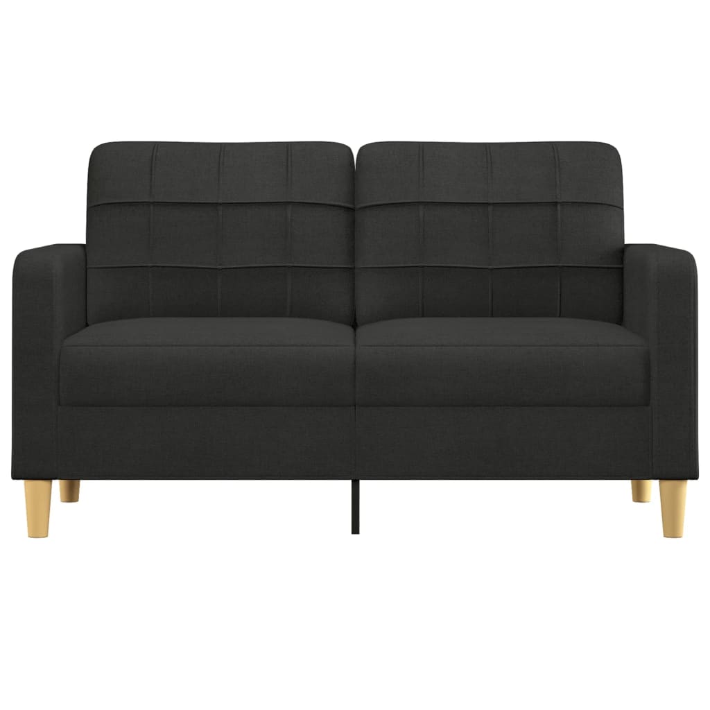 2-Seater Sofa Black 55.1" Fabric - Soothe Seating