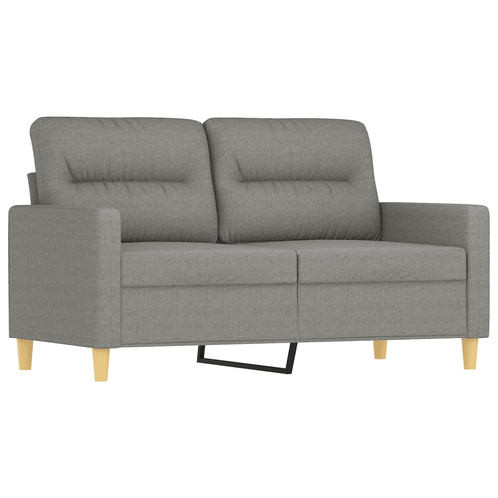 2-Seater Sofa with Pillows&Cushions Dark Gray 47.2" Fabric - Soothe Seating