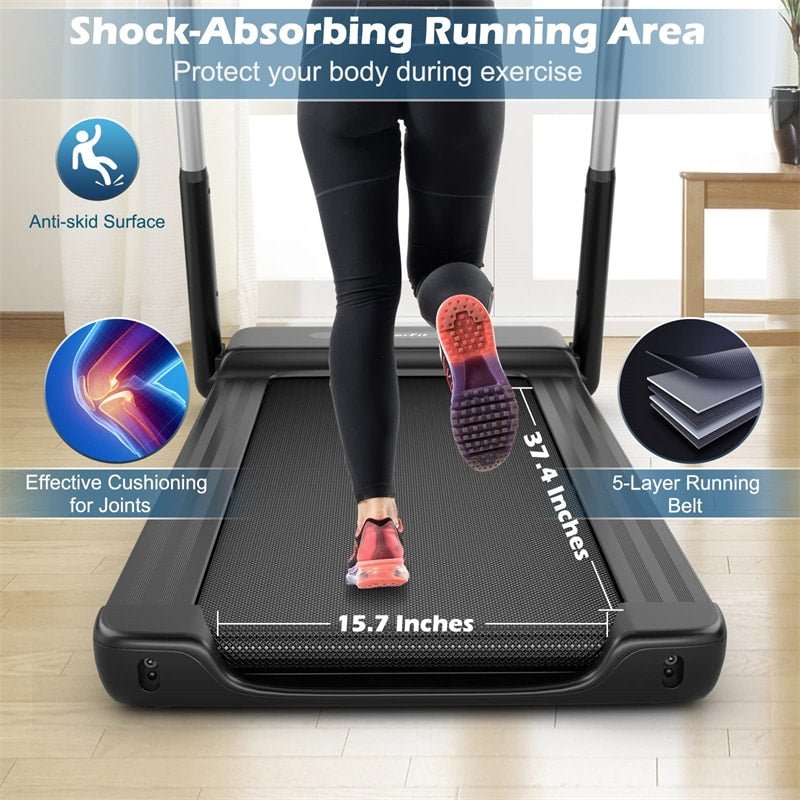 2.25HP Folding Superfit Treadmill Electric Running Walking Machine with LED Display & APP Control - Soothe Seating