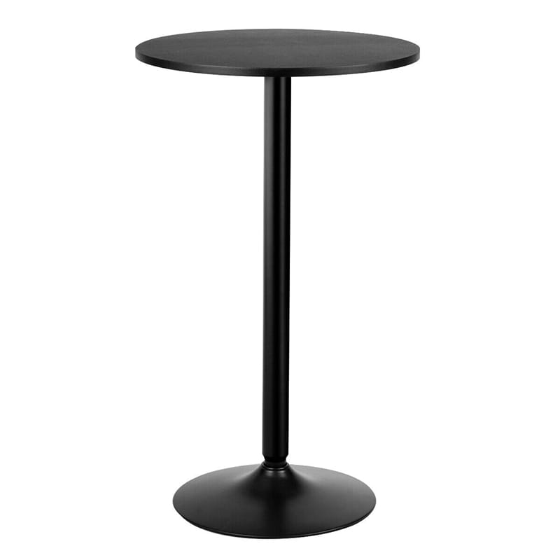 24" Round Bistro Pub Table Modern Bar Height Cocktail Table with Metal Base - Soothe Seating